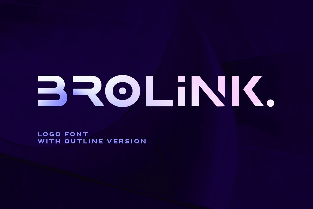 Brolink - Wide Logo Font Free Download Free Download