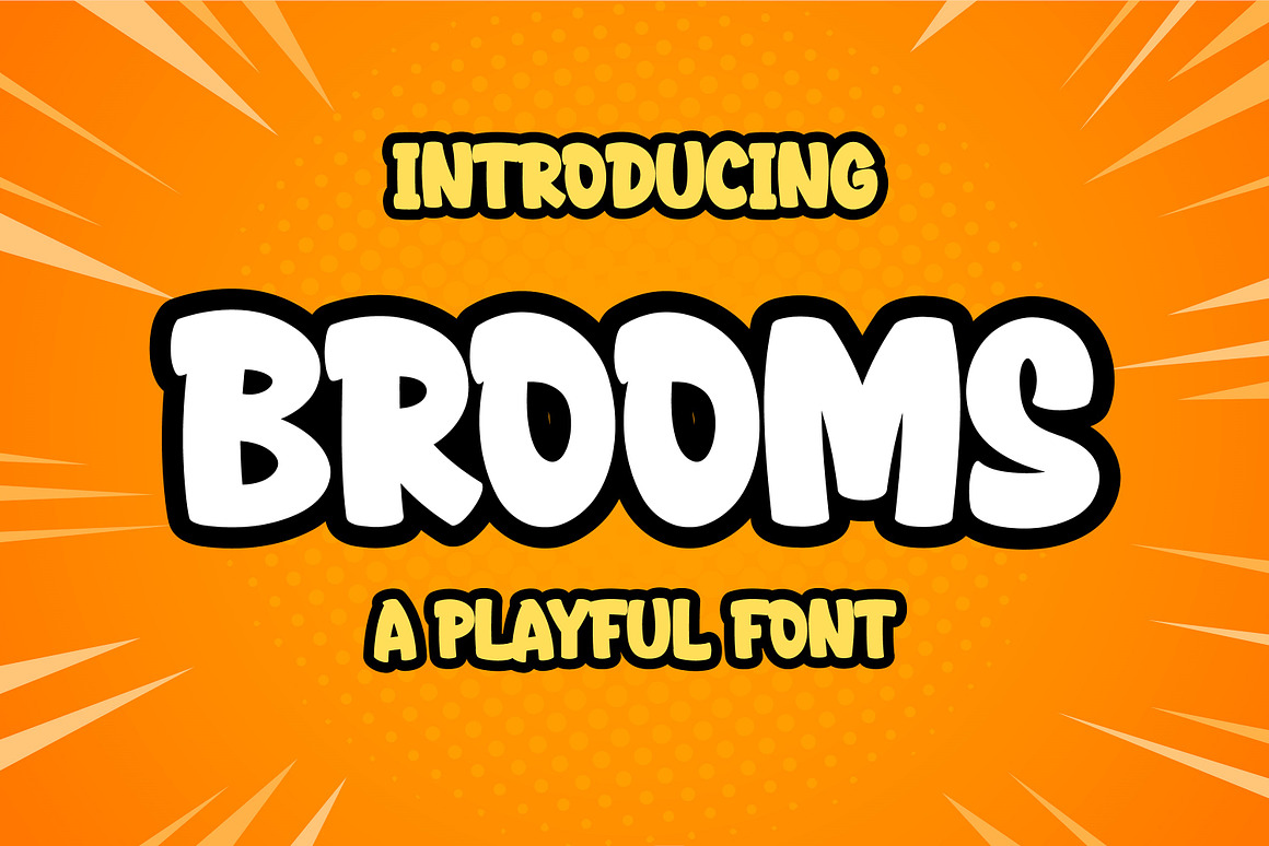 Brooms Playful Display Font Free Download