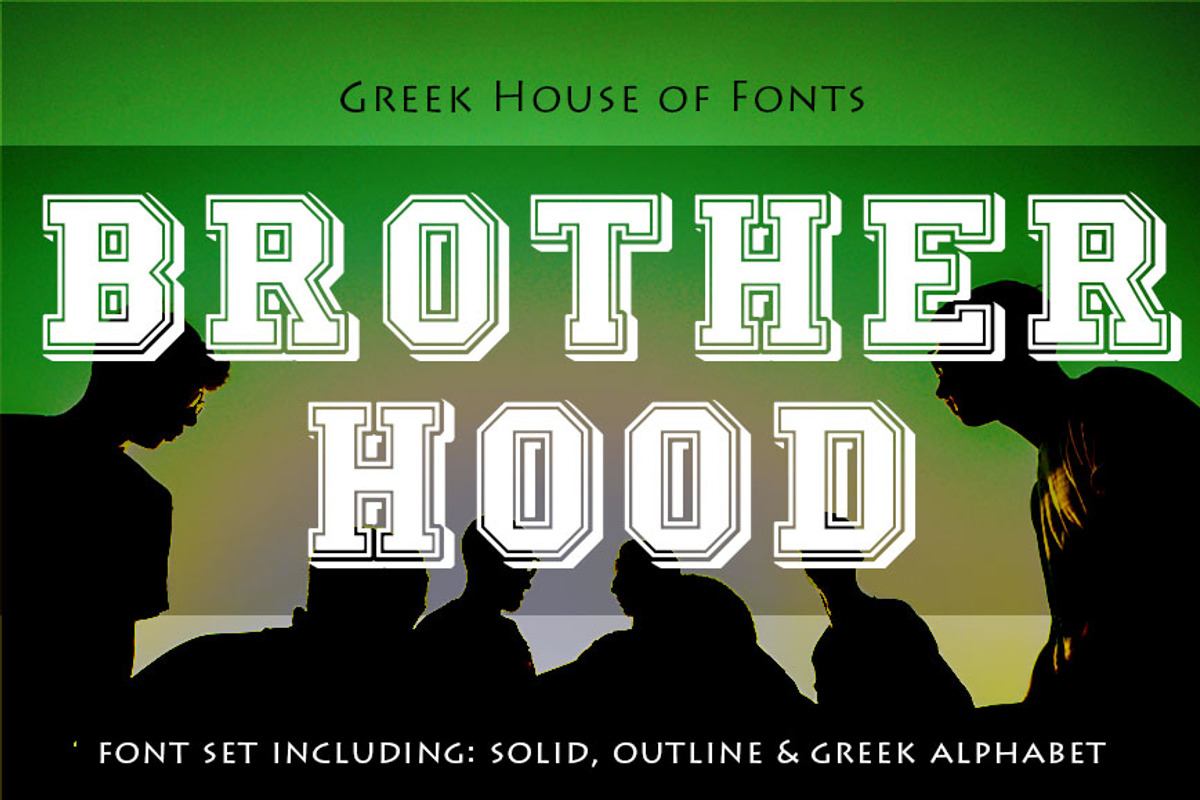 Brotherhood Greek Font Set Free Download Free Download