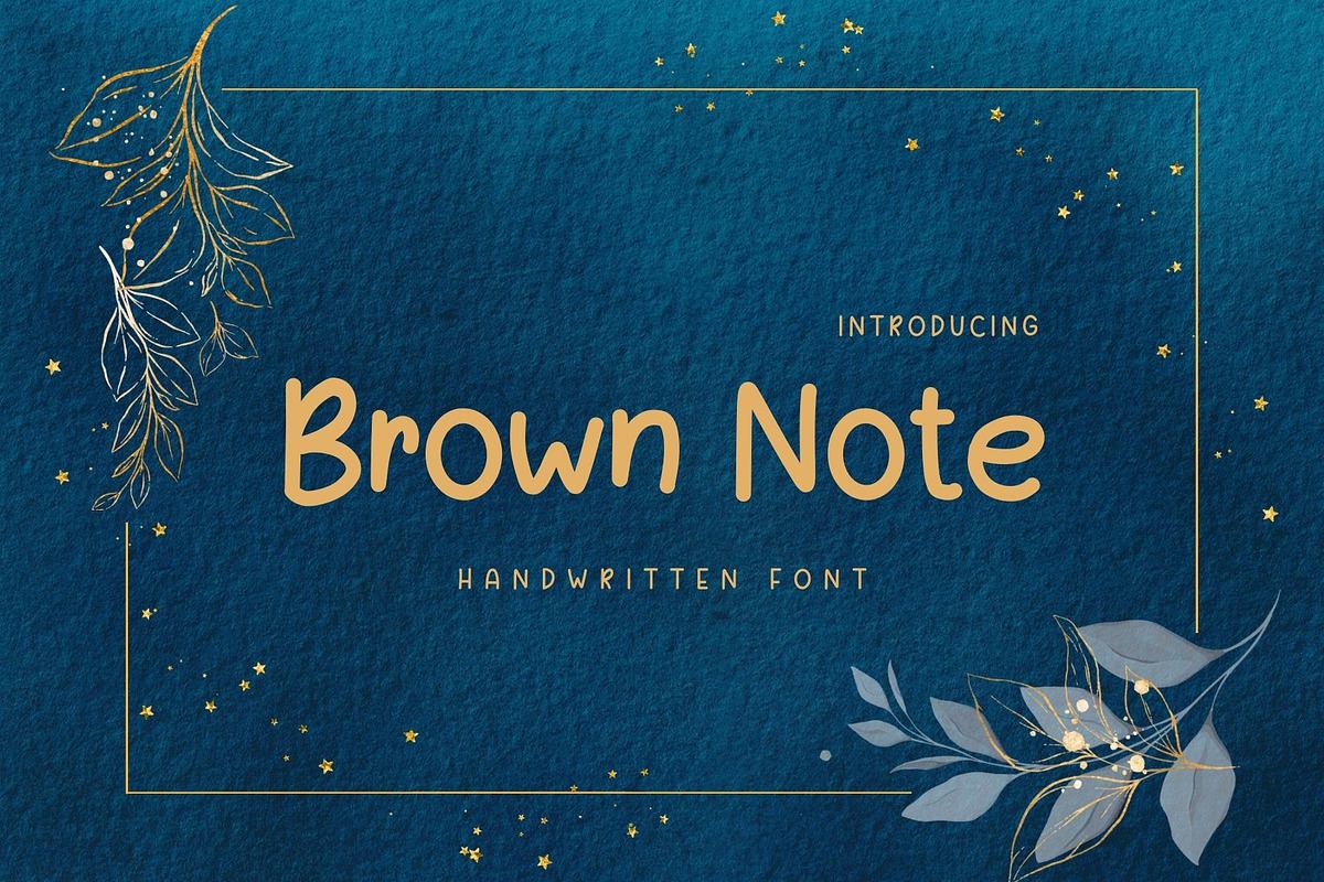 Brown Note - Handwritten Font Free Download Free Download