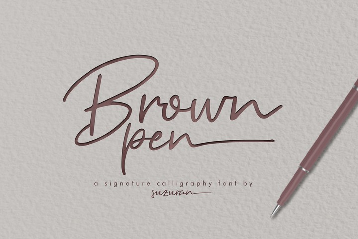 Brown Pen Script Font Free Download