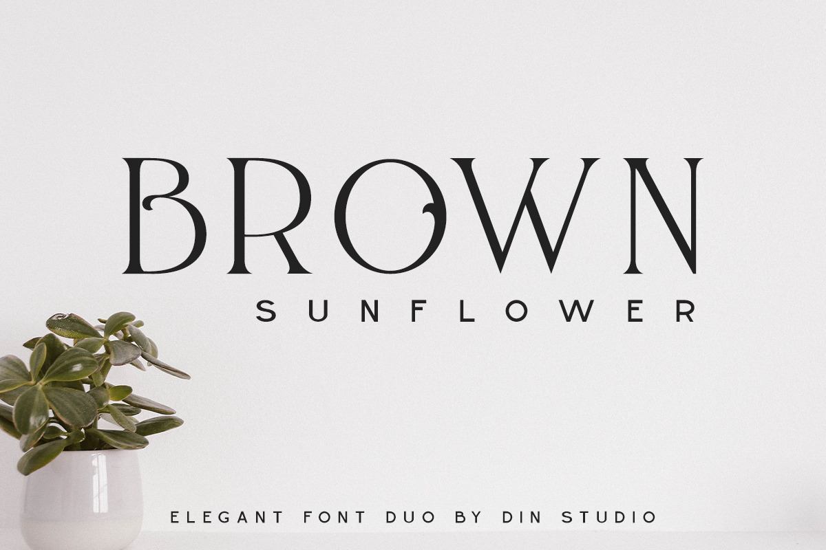 BROWN SUNFLOWER - FONT DUO Free Download Free Download