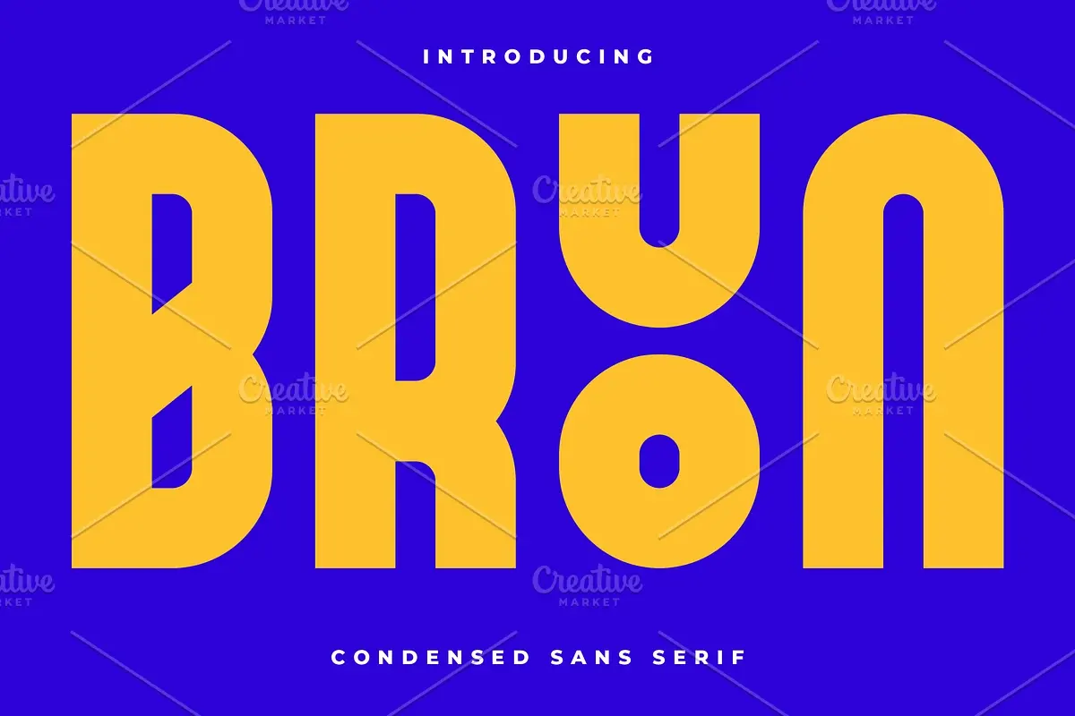 Bruon Condensed Sans Font Free Download Free Download