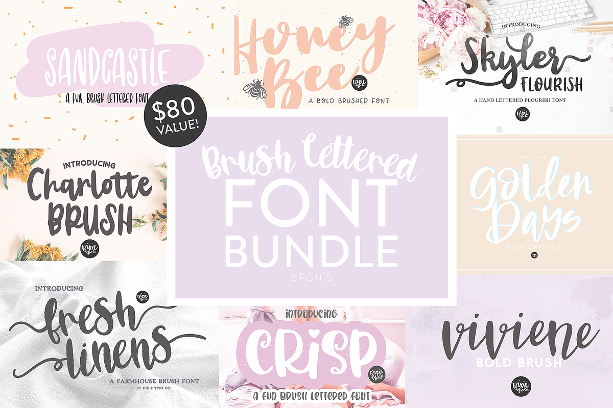 Brush Lettered Font Bundle by DTC Free Download Free Download