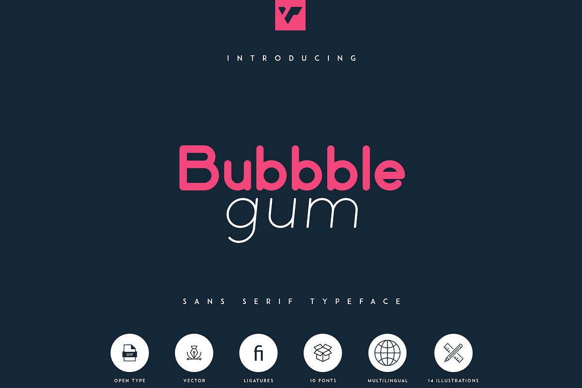 Bubbble Gum - sans serif typeface Free Download Free Download