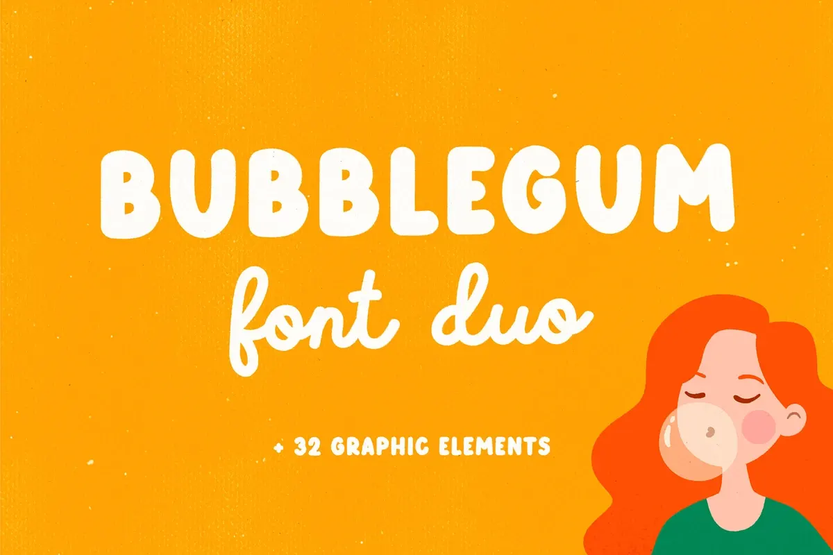 Bubblegum | Font duo Free Download Free Download