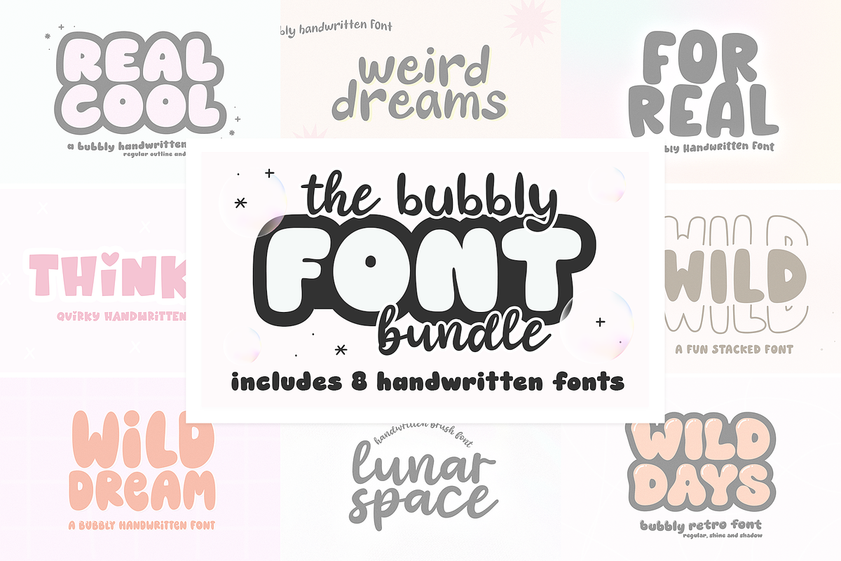 Bubbly Retro Font Bundle Free Download Free Download