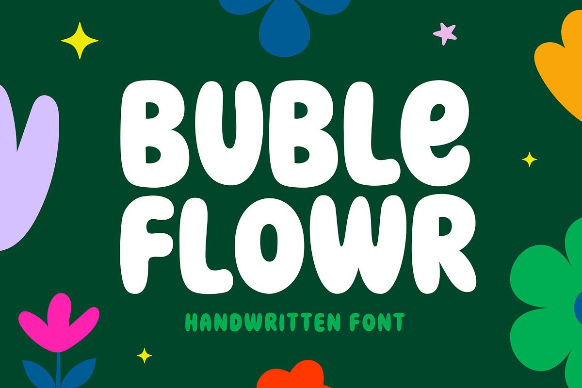 Buble Flowr - Retro Groovy Font Free Download Free Download