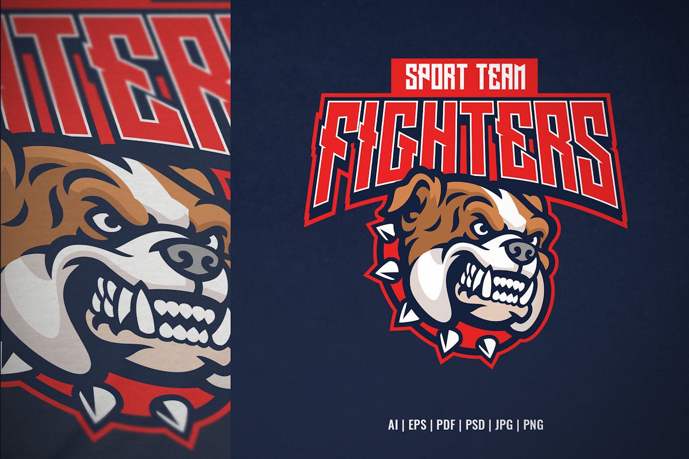 Bulldog Head Mascot Sport and Esport Logo Free Download