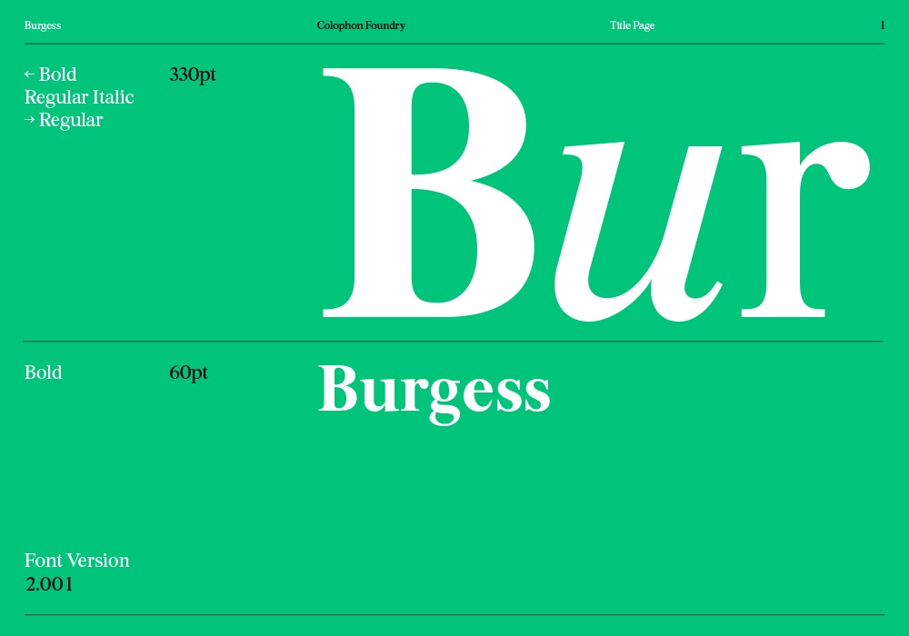 Burgess Font Free Download