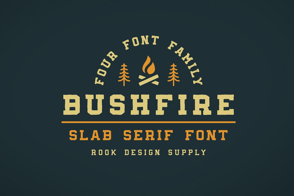 Bushfire - 4 Font Family Free Download Free Download