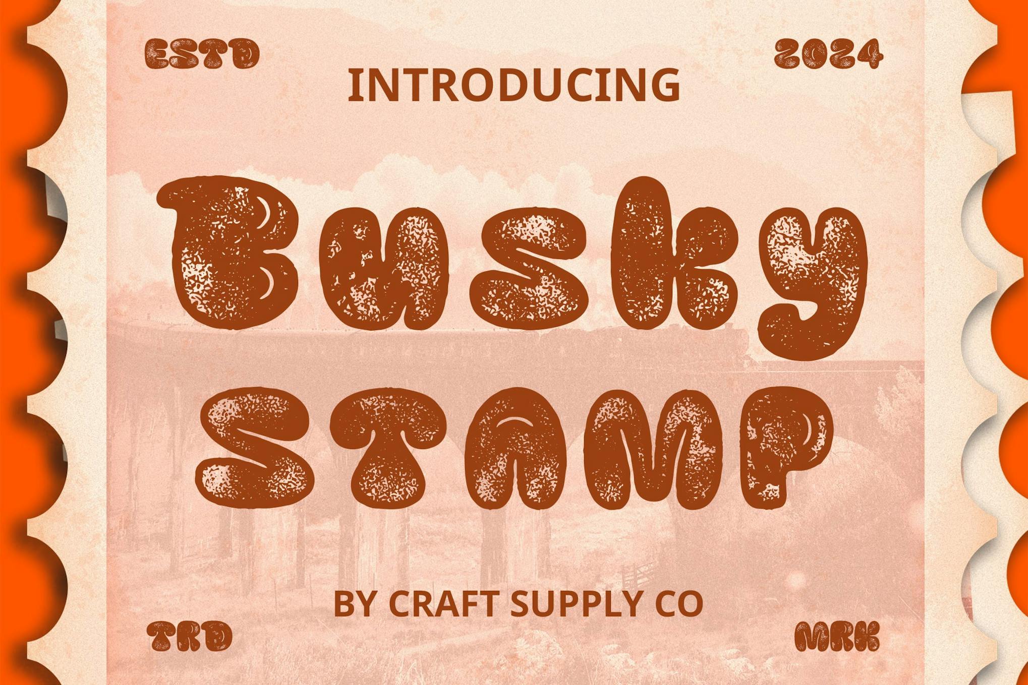 Busky Stamp Font Free Download