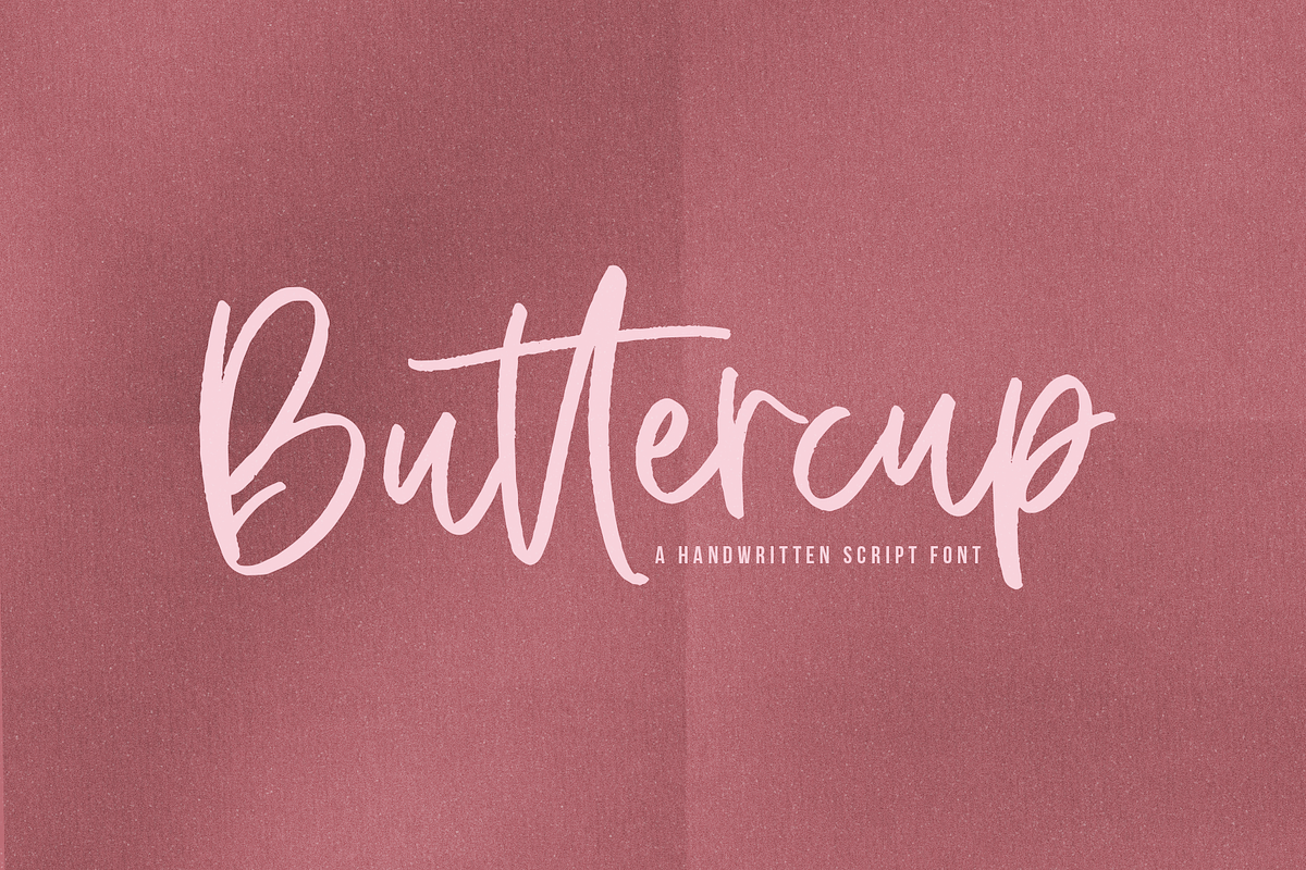 Buttercup | Handwritten Script Font Free Download Free Download