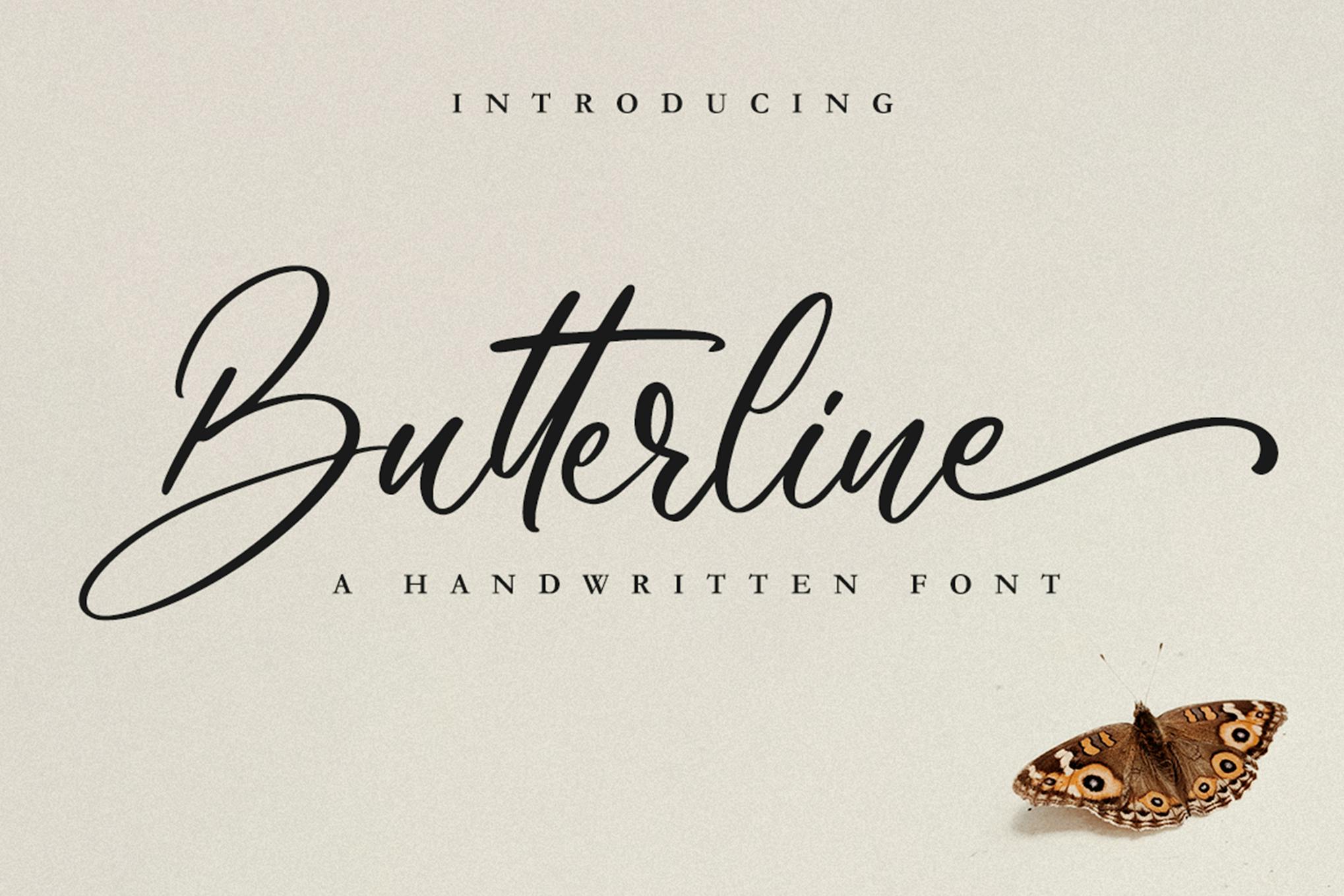 Butterline - Wedding Font Free Download