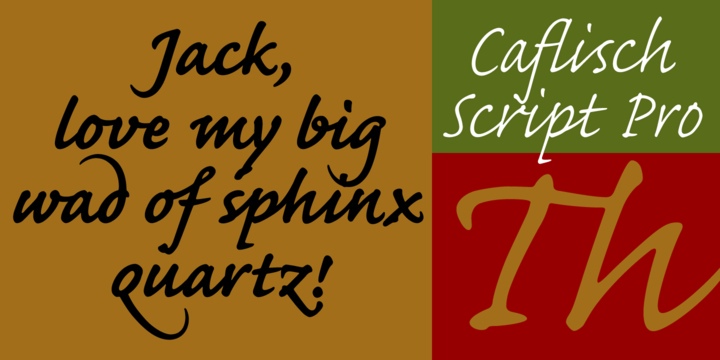 Caflisch Script Pro Font Free Download