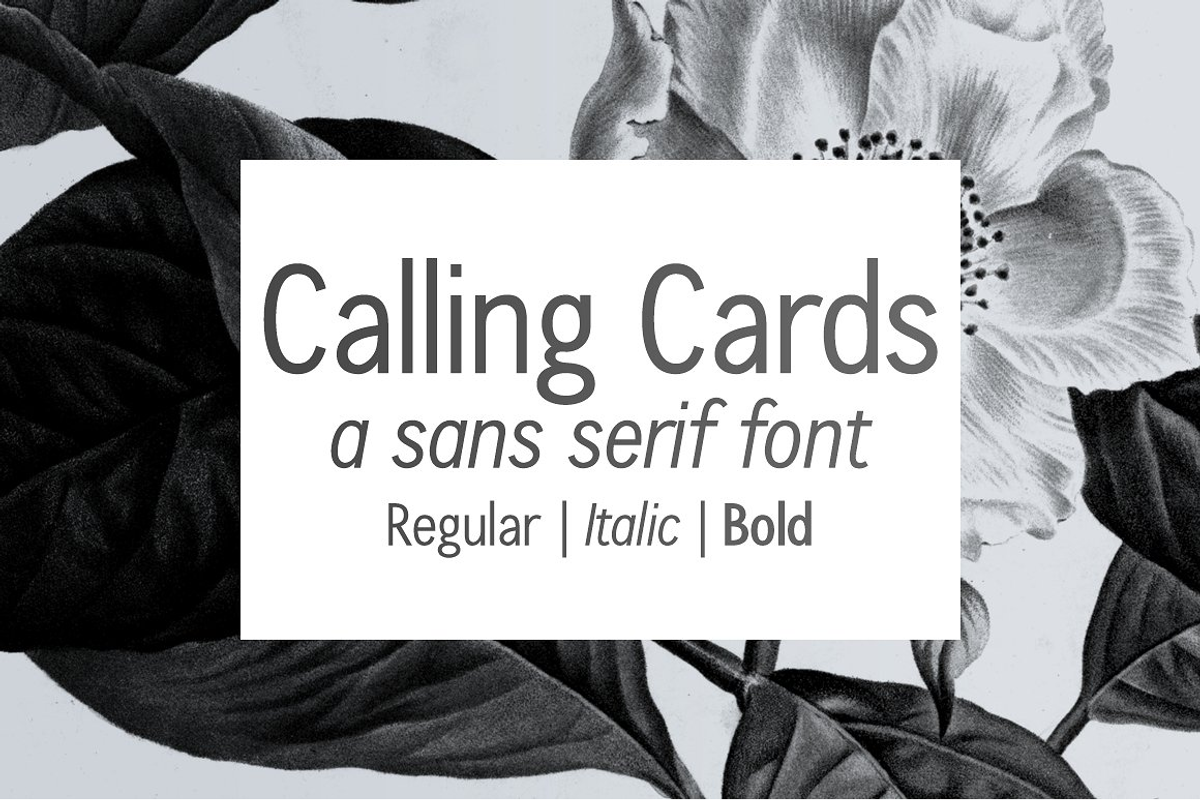 Calling Cards sans serif font Free Download Free Download