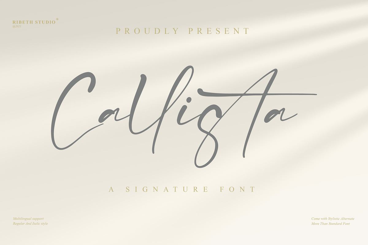 Callista - Signature Font Free Download Free Download