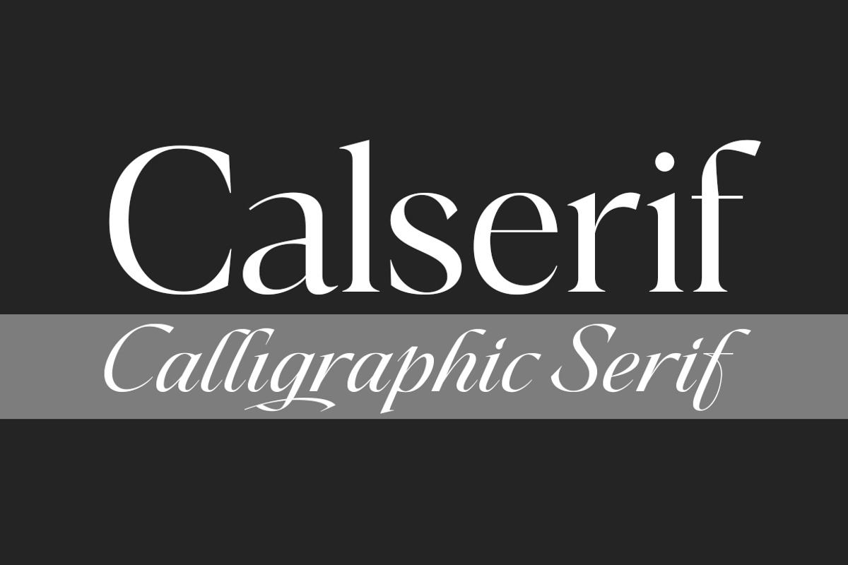 Calserif - Calligraphic Serif Free Download Free Download