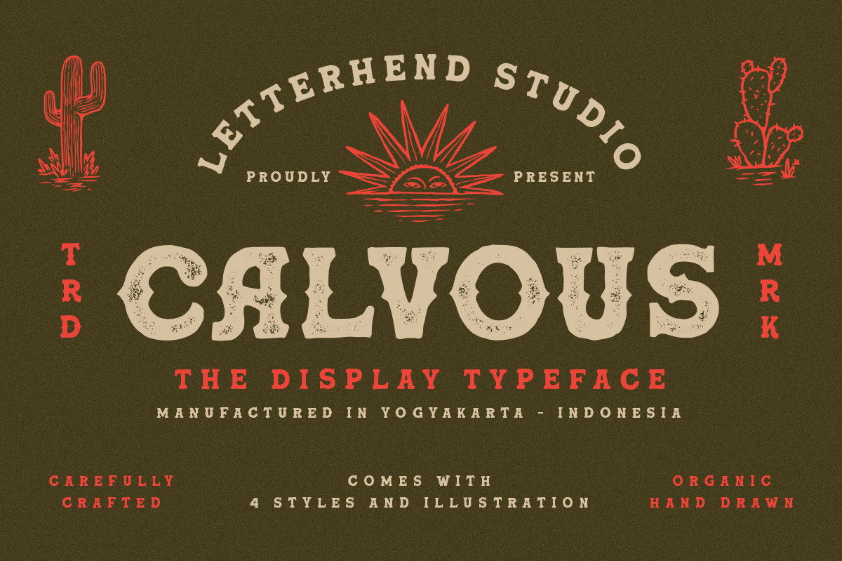 Calvous - Slab Serif Typeface Font Free Download