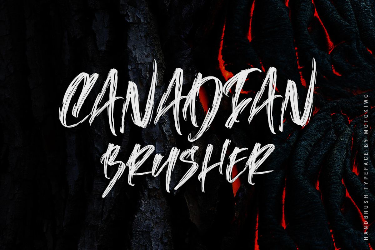 Canadian Brusher - Hipster Typeface Free Download Free Download