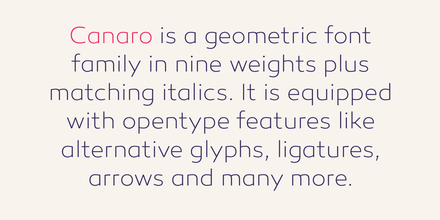 Canaro Font Free Download