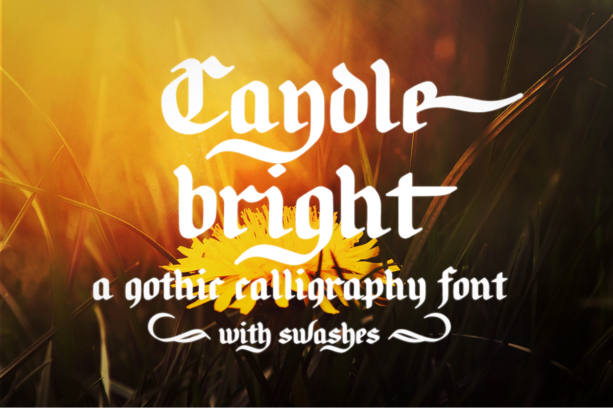 Candlebright blackletter font Free Download Free Download