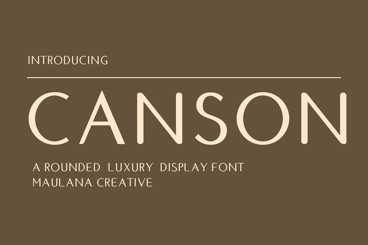 Canson Rounded Luxury Display Font Free Download Free Download