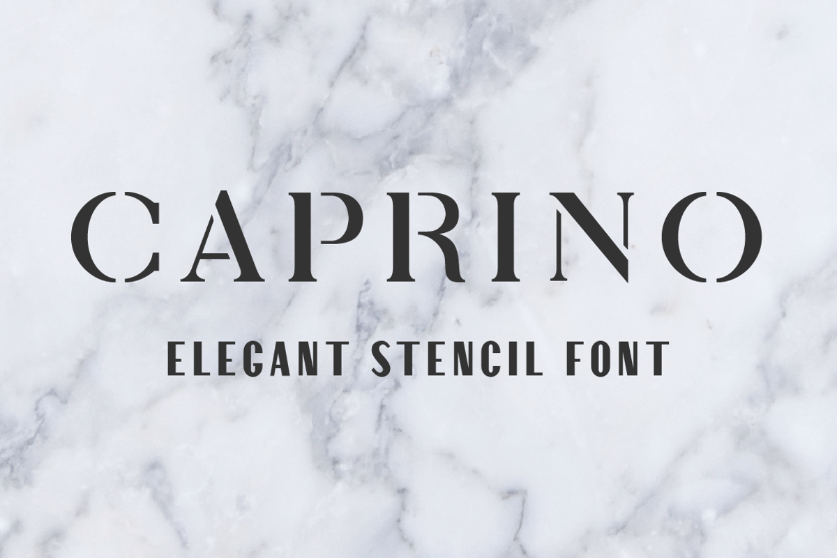 Caprino Stencil Font Free Download Free Download