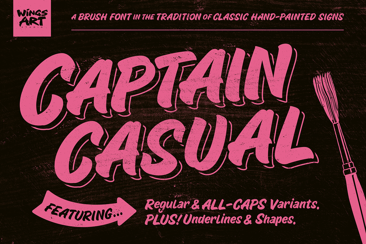 Captain Casual - A Sign Painter Font Free Download Free Download