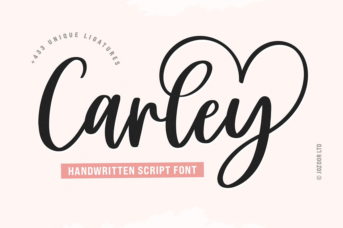 Carley - Lovely heart Script Font Free Download Free Download