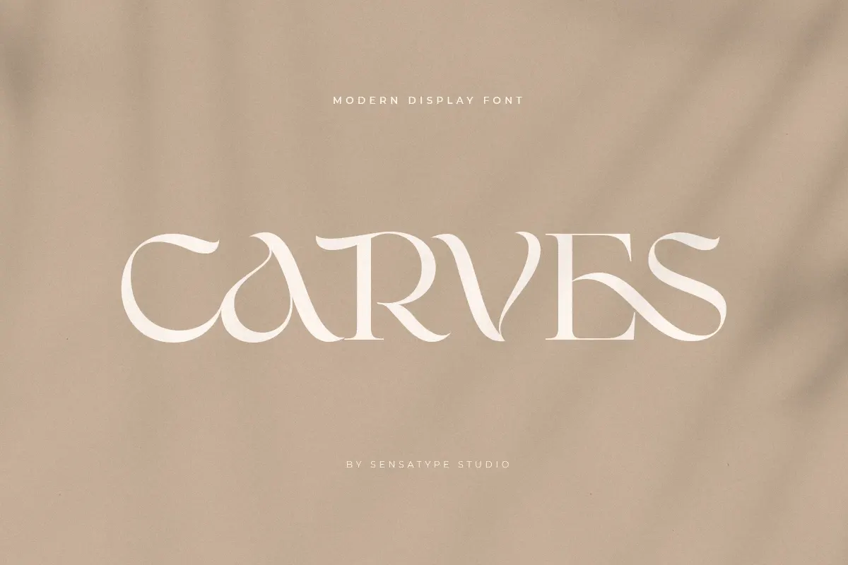 CARVES - Modern Display Font Free Download Free Download