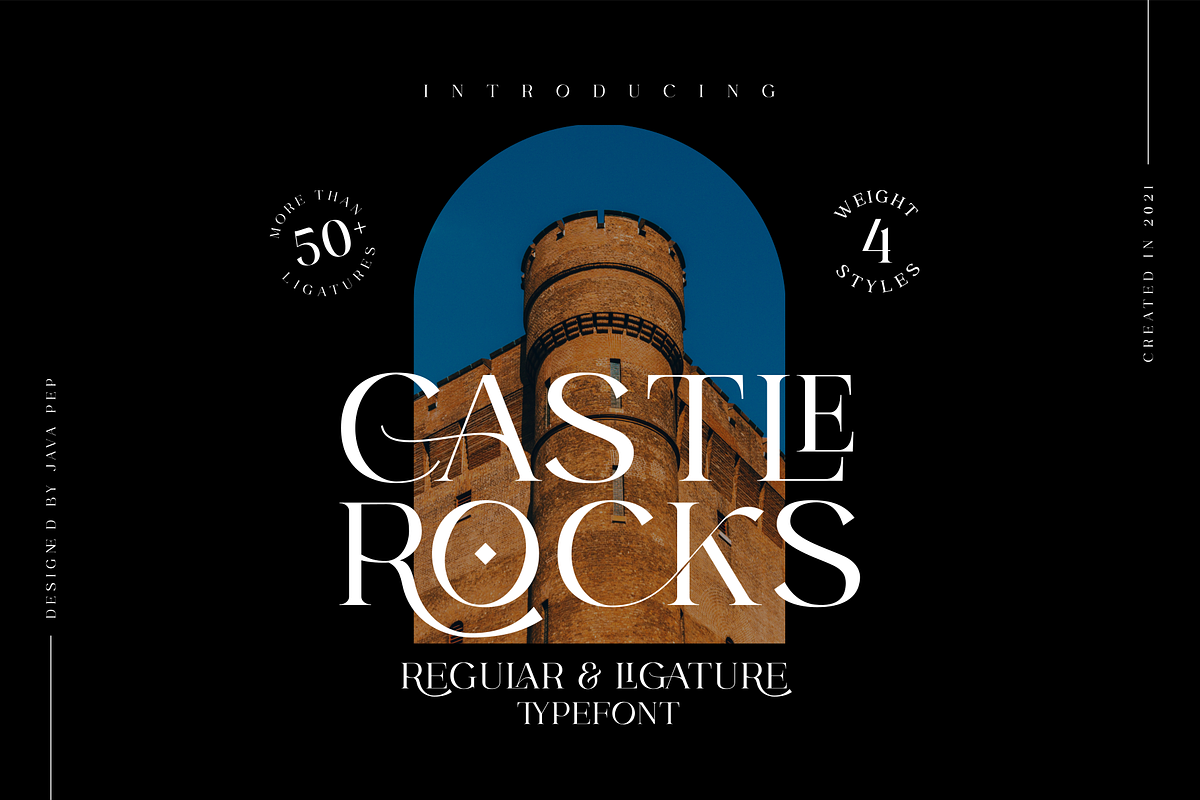 CASTLE ROCKS DUO - Ligature Font Free Download Free Download