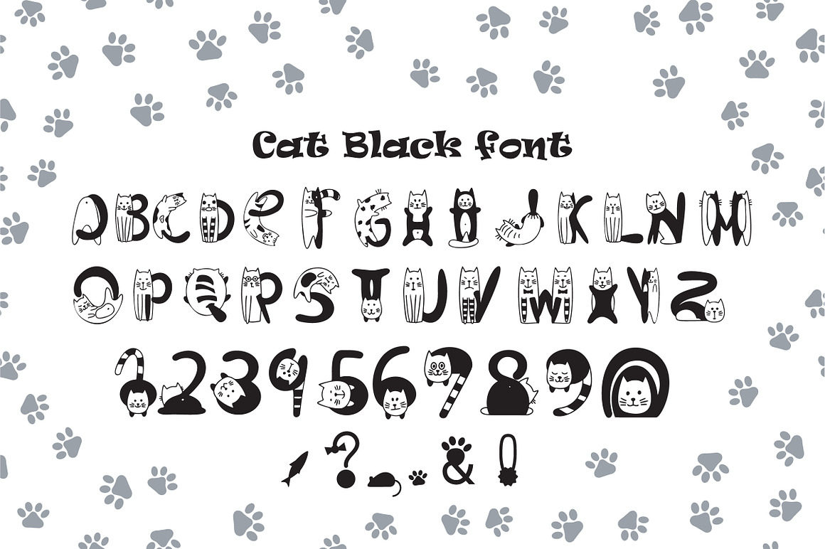 Cats Cute OTF Color Font Free Download