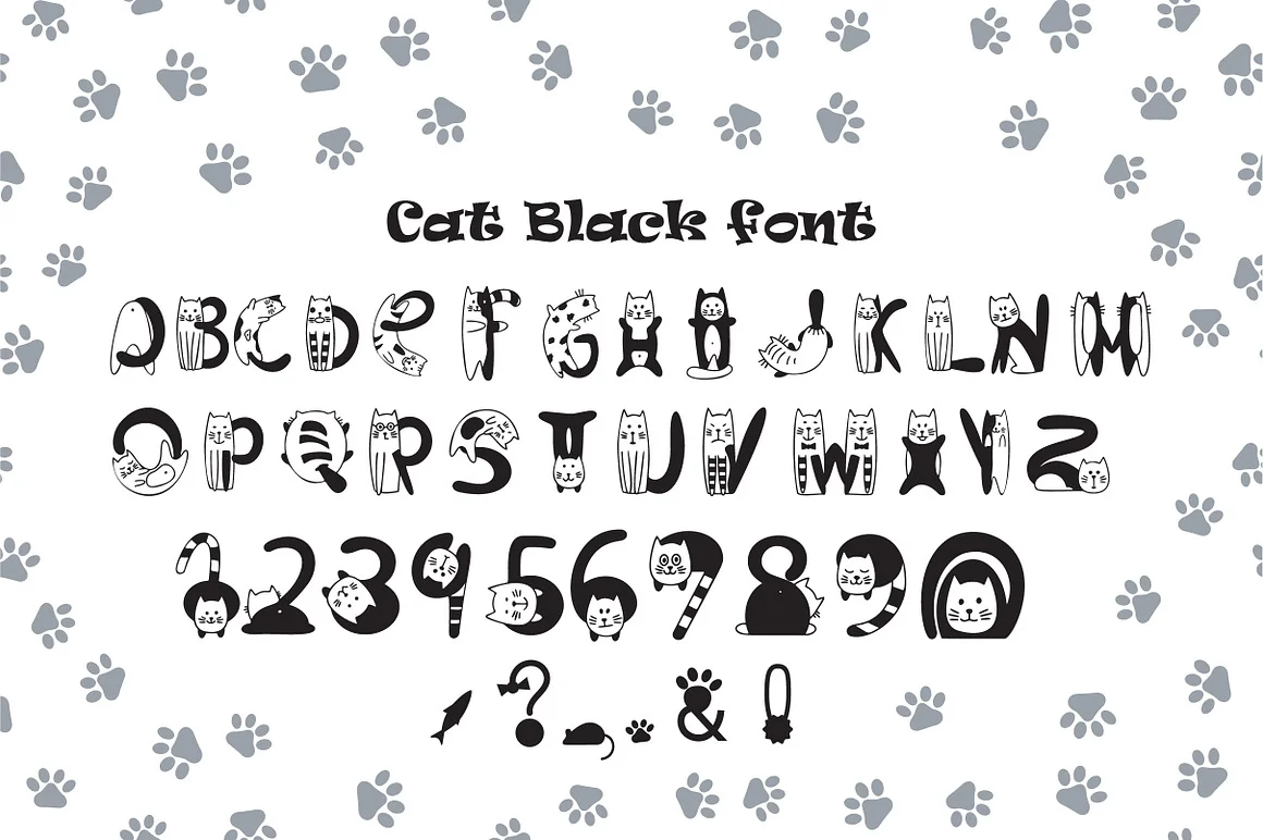 Cats Cute OTF Color Font