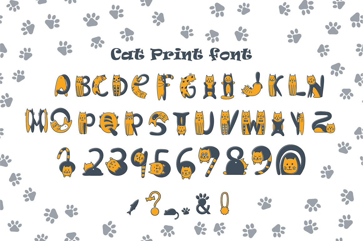 Cats Cute OTF Color Font Free Download