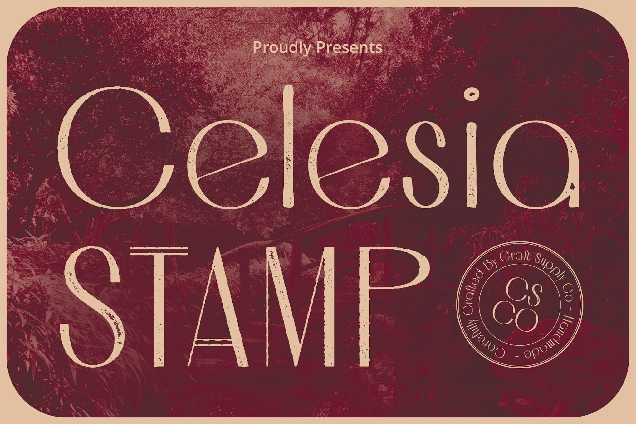 Celesia Stamp Font Free Download