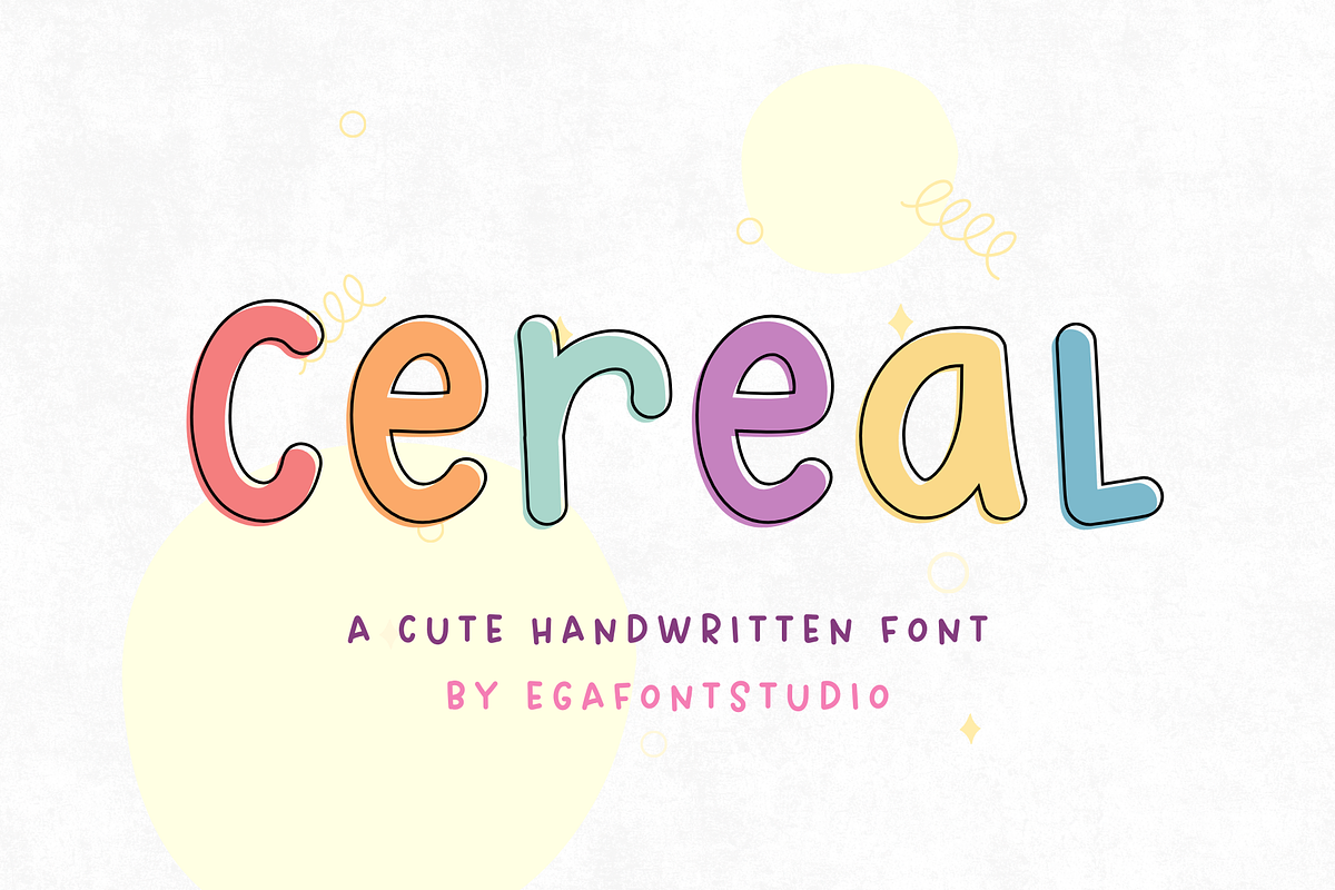 Cereal | Cute Handwritten Font Free Download Free Download