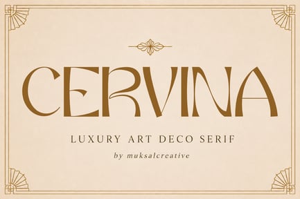 Cervina – Luxury Art Deco Serif Font