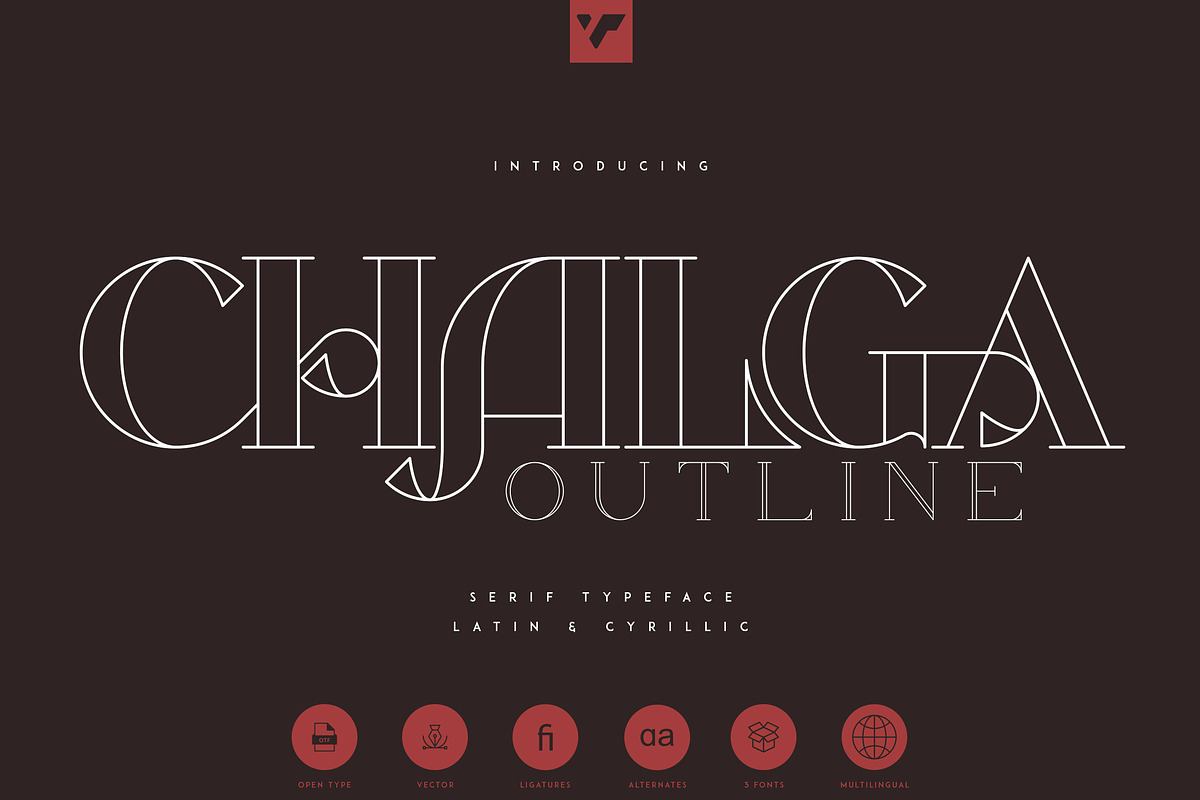 Chalga Outline - Serif Typeface Free Download Free Download