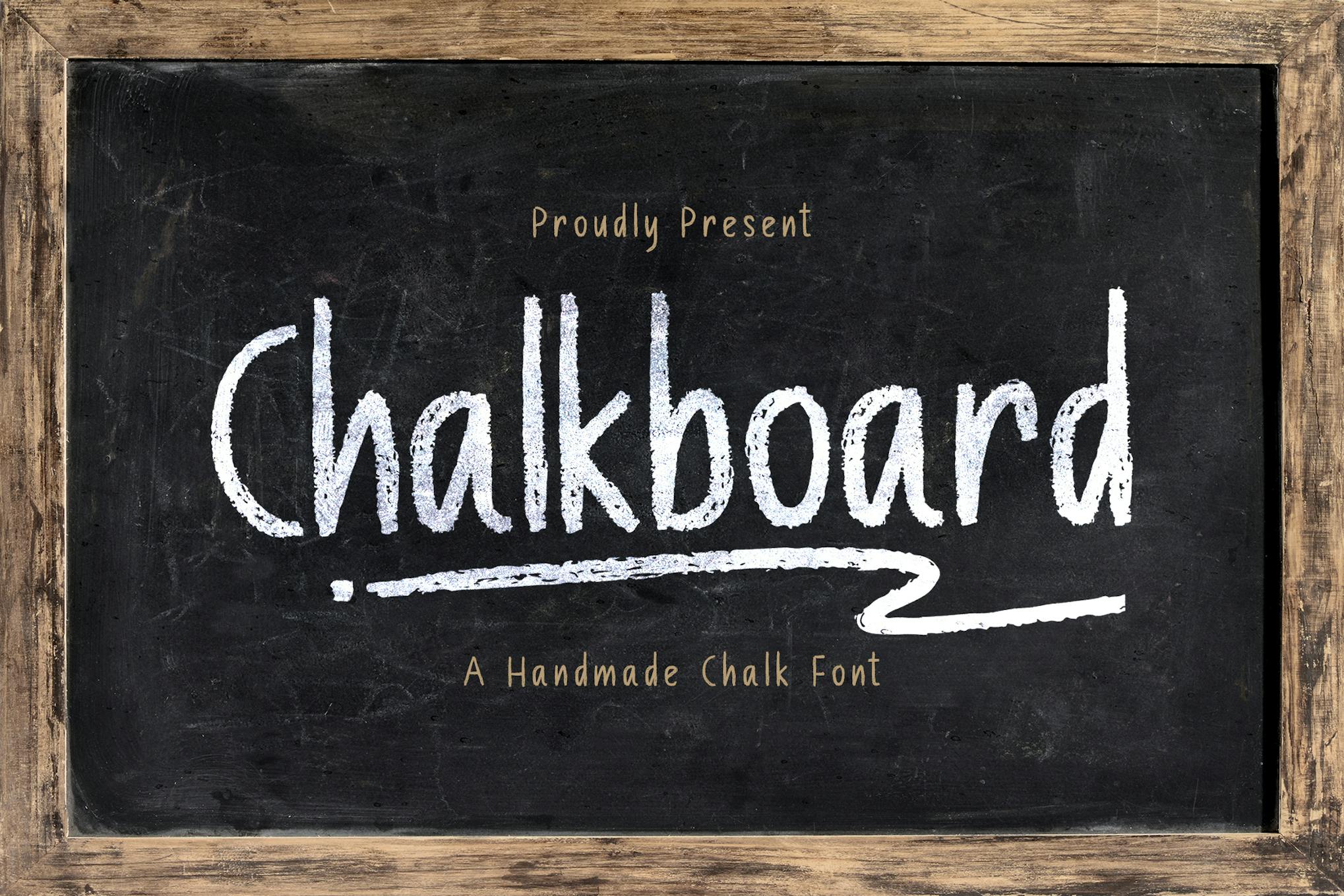 Chalk Board - A Handmade Chalk Font Free Download