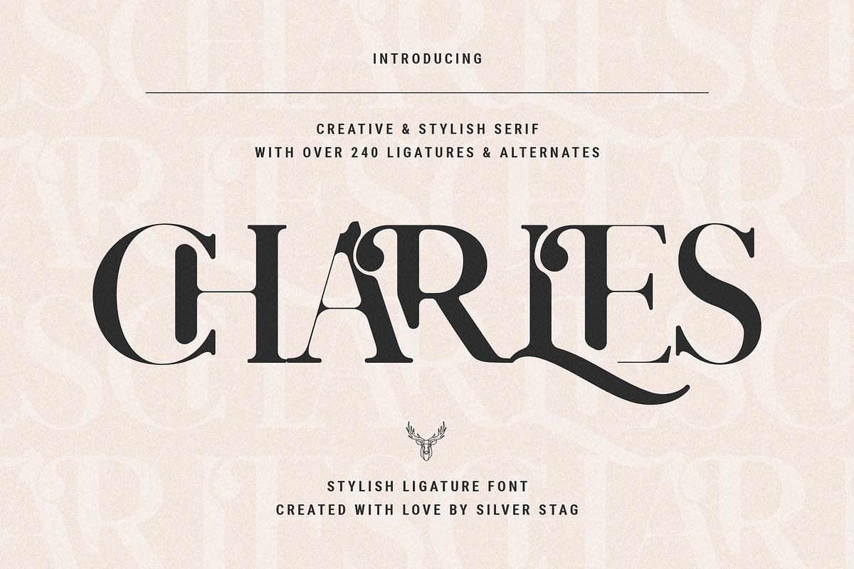 Charles - Chic Ligature Serif Font Free Download Free Download