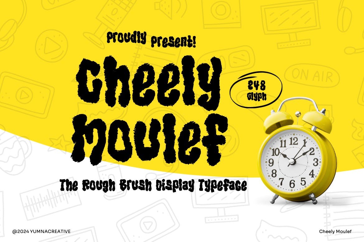 Cheely Moulef - Rough Brush Font Free Download