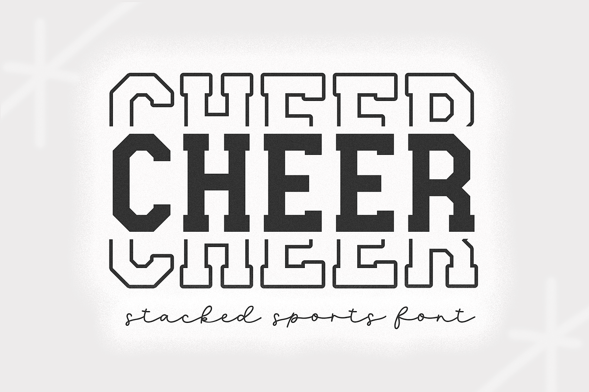 Cheer | Varsity Stacked Font Free Download Free Download