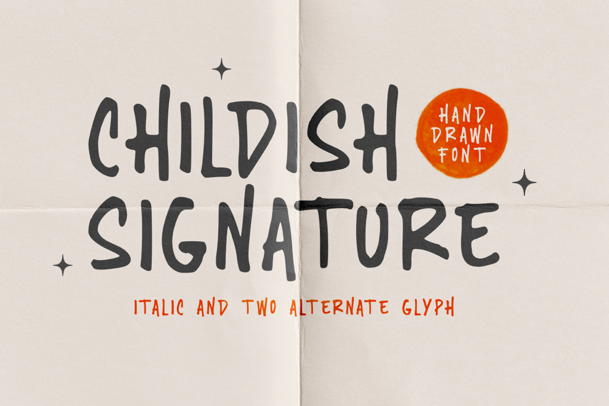 Childish signature font Free Download Free Download