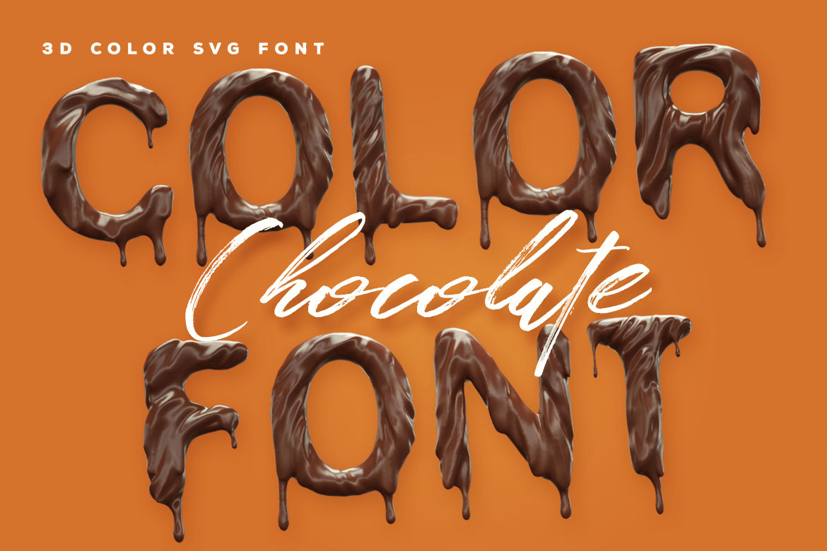 Chocolate 3D Color SVG Font Free Download