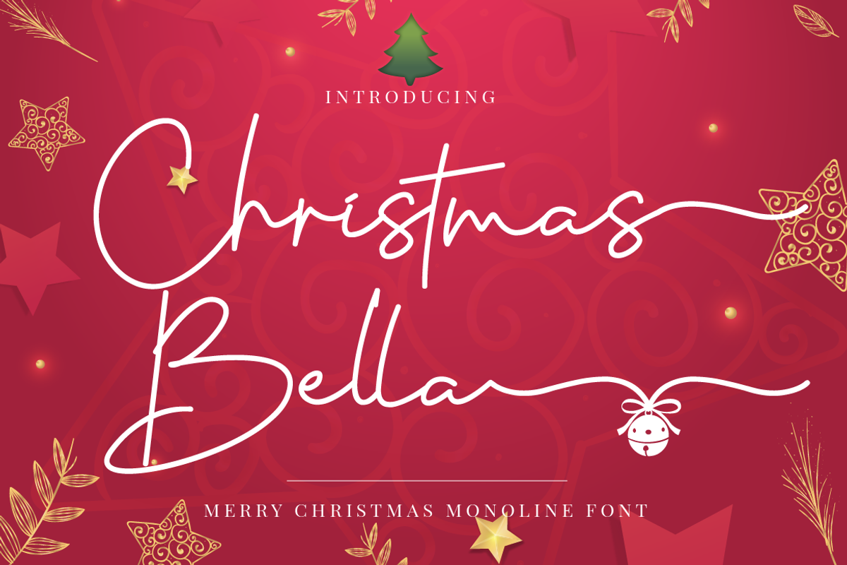 Christmas Bella Script Monoline Free Download Free Download