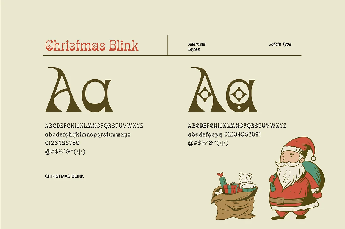 Christmas Blink | Playfull Font