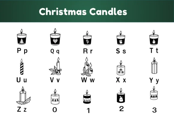 Christmas Candles Font