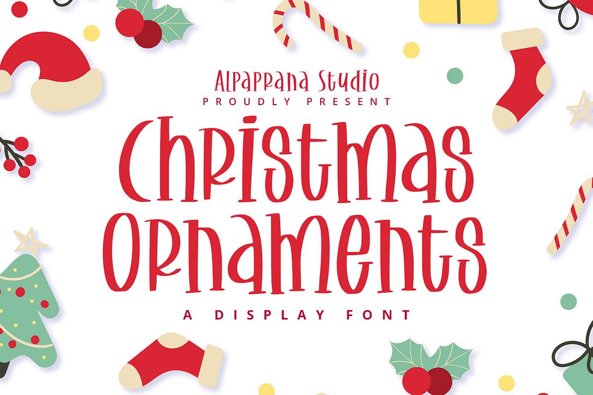 Christmas Ornaments - Display Font Free Download Free Download