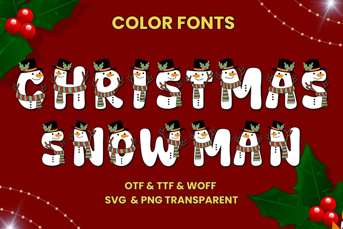 Christmas Snowman Font Free Download